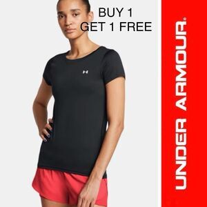 UNDER ARMOUR - TWO (2) NWT - L Sz 1X HeatGear Loose Fit Short Sleeve Tee/Black